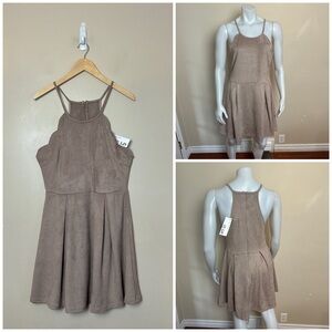 New with tags - She & Sky - Faux Suede Dress. Large P2P is 19". APT 22 Boutique